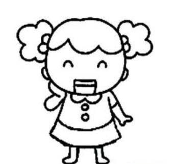 简笔画小人 简笔画小人可爱女生