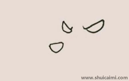 凶狠狼儿童简笔画