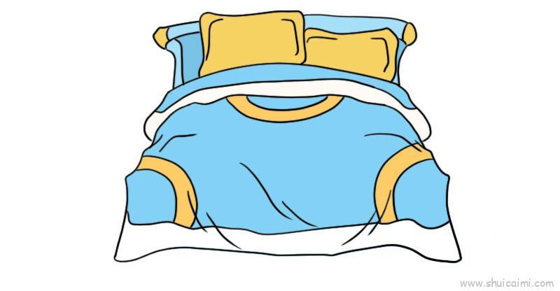 床儿童画怎么画 床简笔画步骤