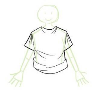 打结衣服简笔画 打衣服教程简笔画