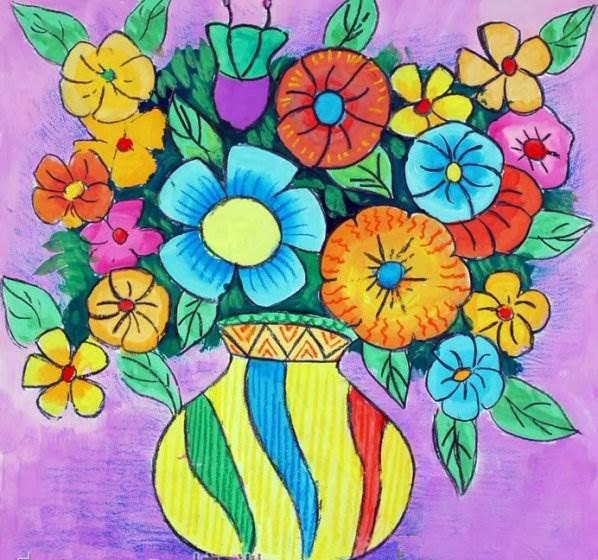 花瓶简笔画花纹彩色 花瓶简笔画花纹彩色