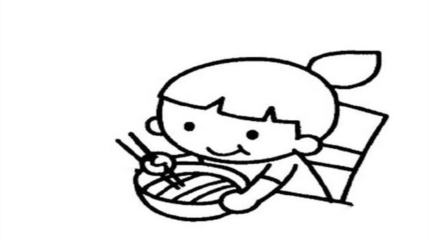 吃饭的简笔画怎么画 吃饭简笔画简单又好看