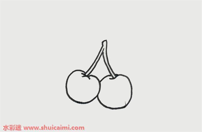 樱桃怎么画 樱桃简笔画漂亮彩色