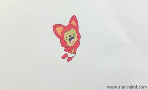 阿狸儿童画怎么画步骤 带颜色阿狸简笔画图片大全