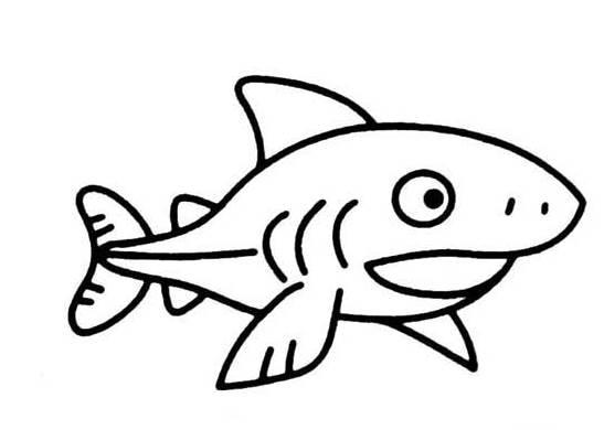 沙鱼简笔画图片大全 沙鱼简笔画图片大全彩色