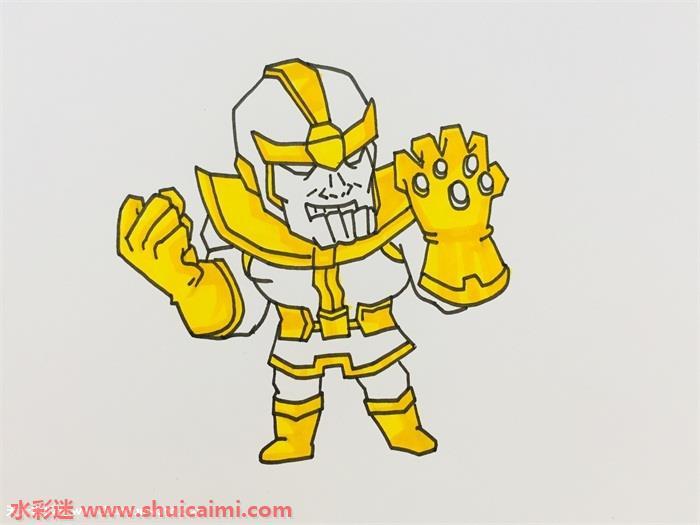 灭霸怎么画 灭霸简笔画图片大全彩色