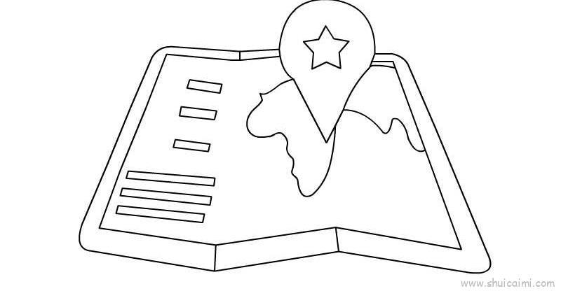地图儿童画怎么画 地图简笔画顺序