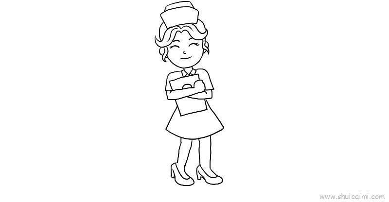 护士儿童画怎么画 护士简笔画简单