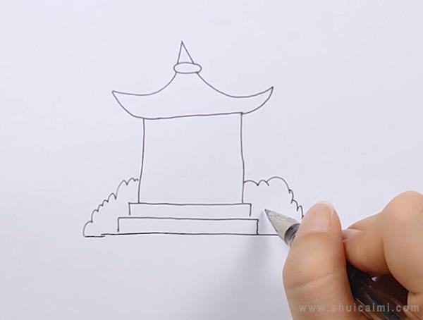 亭子简笔画怎么画 亭子简笔画步骤