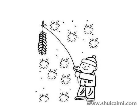 迎新春儿童简笔画图片大全