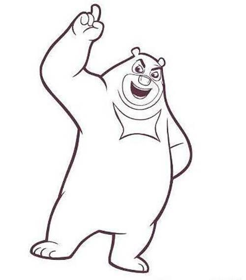 熊大熊二卡通简笔画 熊大卡通图片简笔画怎么画