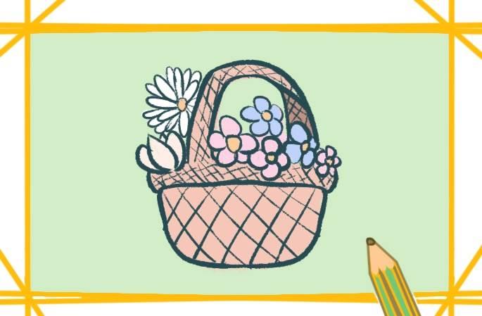 花篮简笔画 手工花篮简笔画