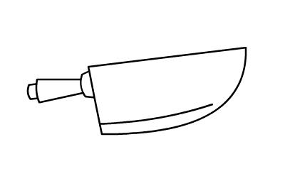 菜刀的简笔画怎么画（简单的菜刀怎么画）