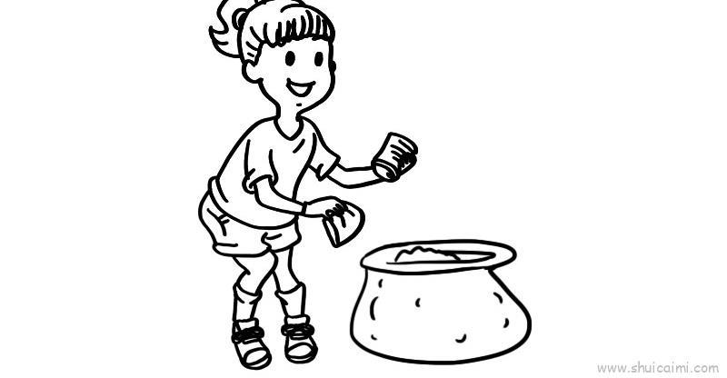 环境日儿童画怎么画 环境日简笔画步骤