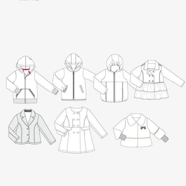 外套简笔画 外套简笔画涂色
