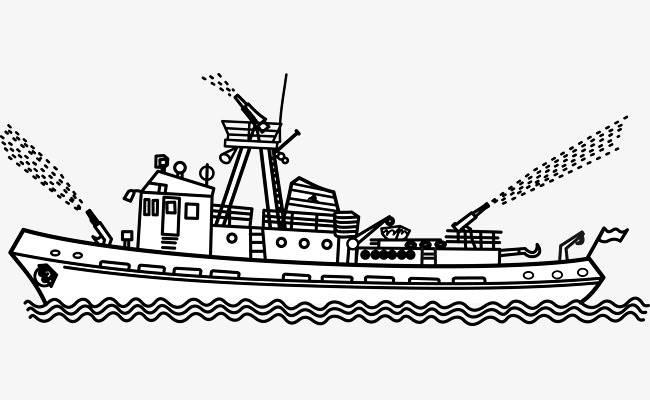 军舰简笔画 军舰简笔画儿童画