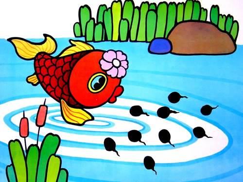 蝌蚪简笔画 蝌蚪简笔画彩色