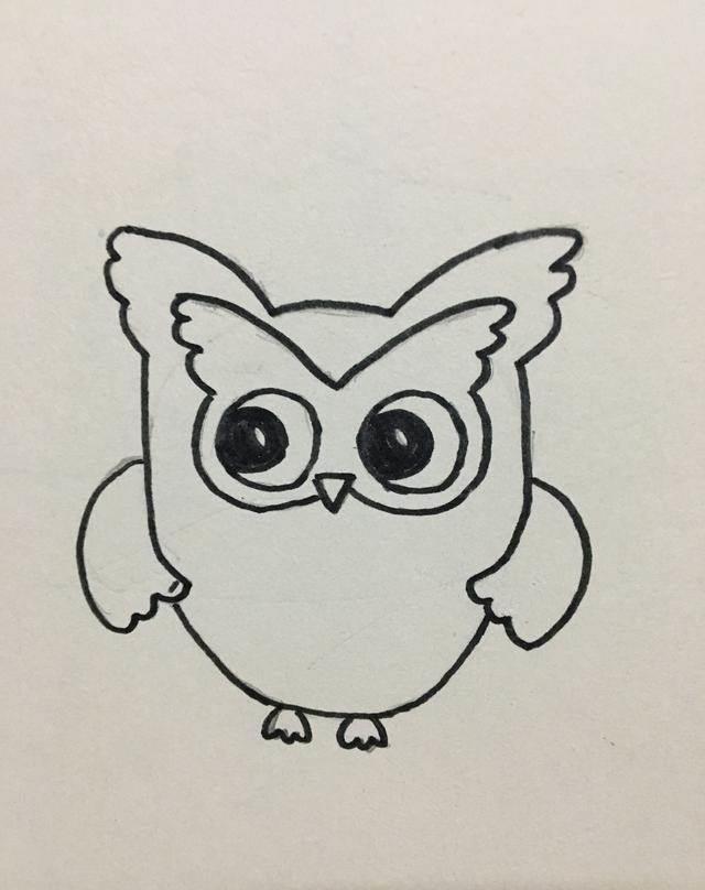 猫头鹰的简笔画图片大全 猫头鹰的简笔画图片大全可爱简单