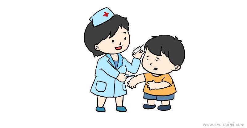 打针儿童画怎么画 打针简笔画图片