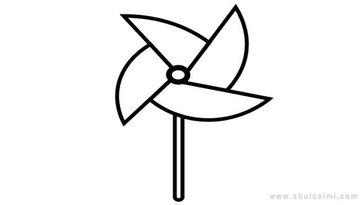 风车简笔画怎么画 风车简笔画简单