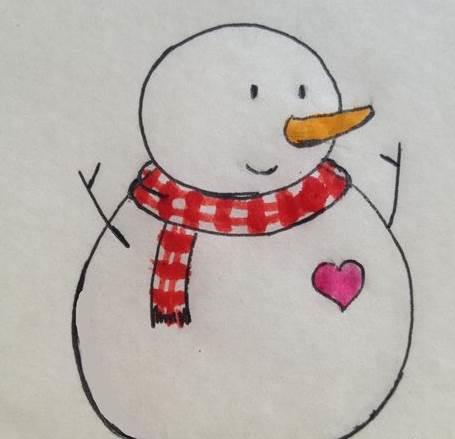 雪人简笔画图片大全 雪人简笔画图片大全带颜色