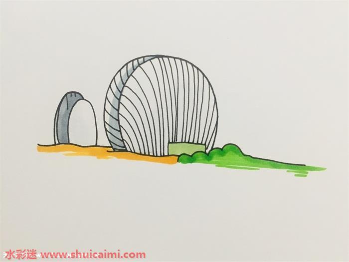 日月贝怎么画 日月贝简笔画彩色