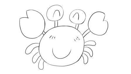 螃蟹的简笔画图片大全 螃蟹简笔画图片涂色