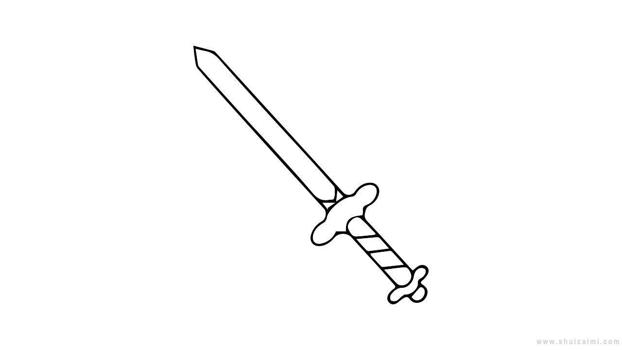 宝剑简笔画怎么画 宝剑简笔画顺序