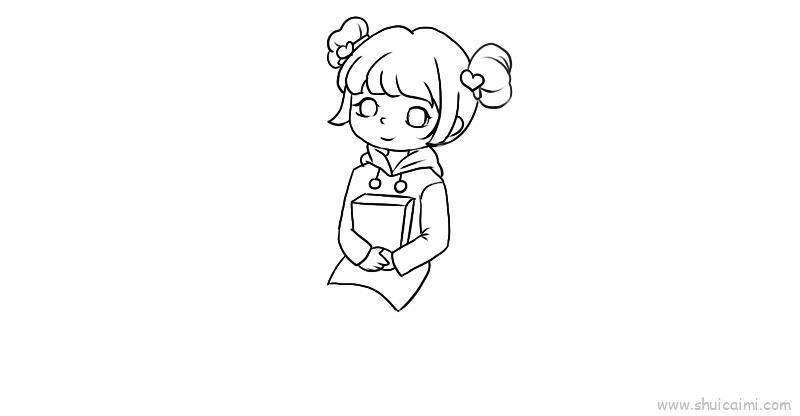 少女人物儿童画怎么画 少女人物简笔画顺序