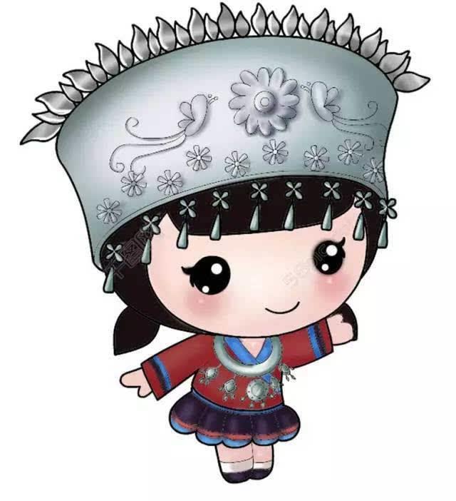 苗族简笔画 苗族简笔画人物彩色