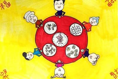 画一桌年夜饭简笔画 年夜饭简笔画简单又漂亮