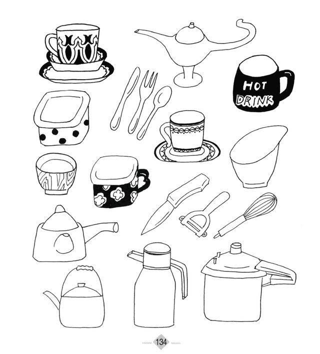 静物简笔画 静物简笔画组合