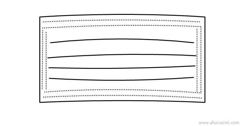 口罩彩色儿童画怎么画 口罩彩色简笔画画法