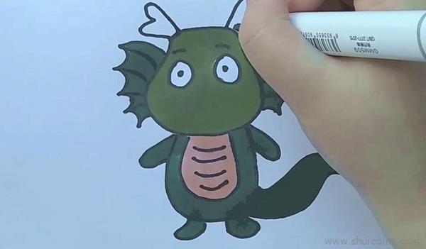 小绿龙儿童画怎么画 小绿龙简笔画简单