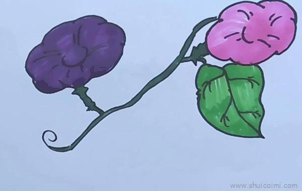 喇叭花儿童画怎么画 喇叭花简笔画好看