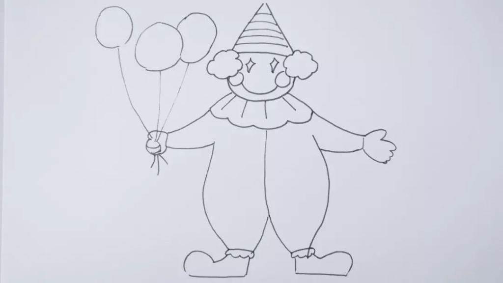 小丑简笔画图片大全 小丑简笔画图片大全可爱