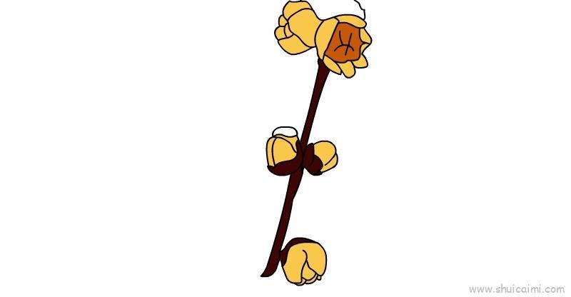 腊梅花儿童画怎么画 腊梅花简笔画好看