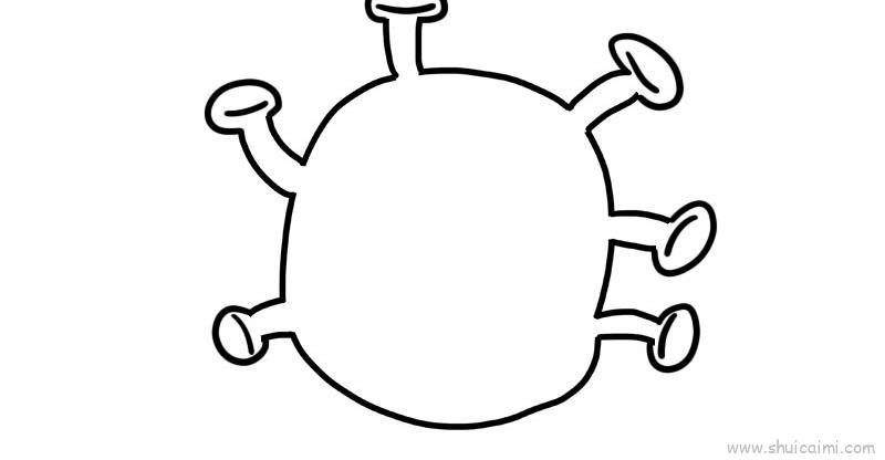 新型冠状病毒教程儿童画怎么画 新型冠状病毒教程简笔画好看