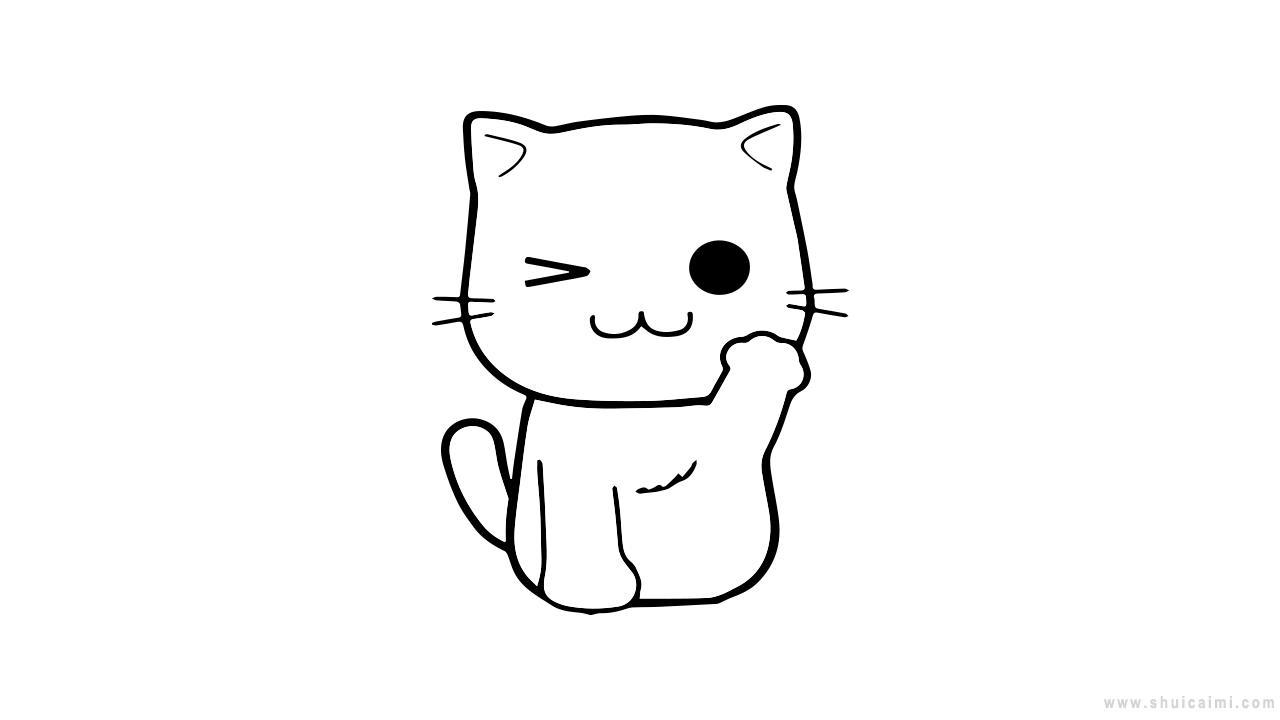 可爱小猫简笔画怎么画 可爱小猫简笔画图片大全