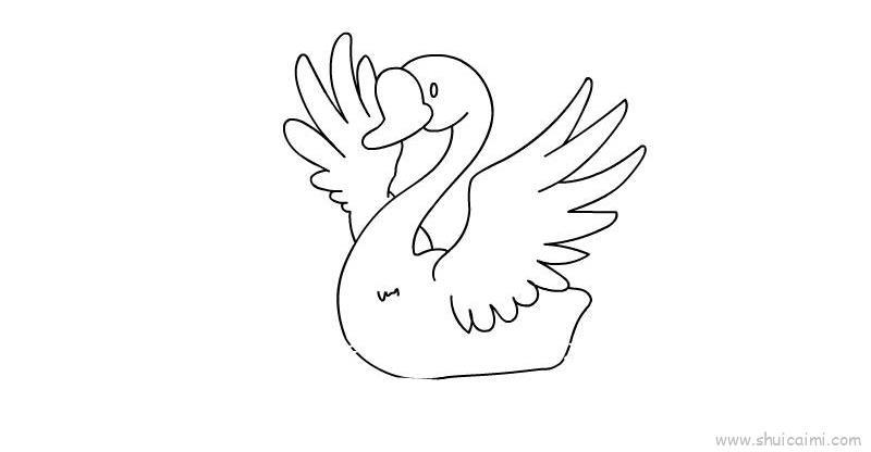 天鹅儿童画怎么画 天鹅简笔画画法