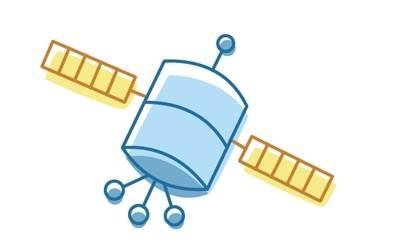 卫星简笔画 卫星简笔画彩色