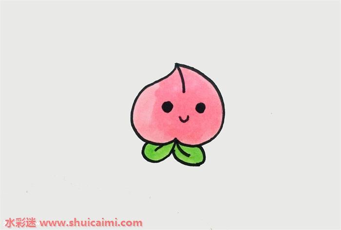桃子怎么画 桃子简笔画简单好看彩色