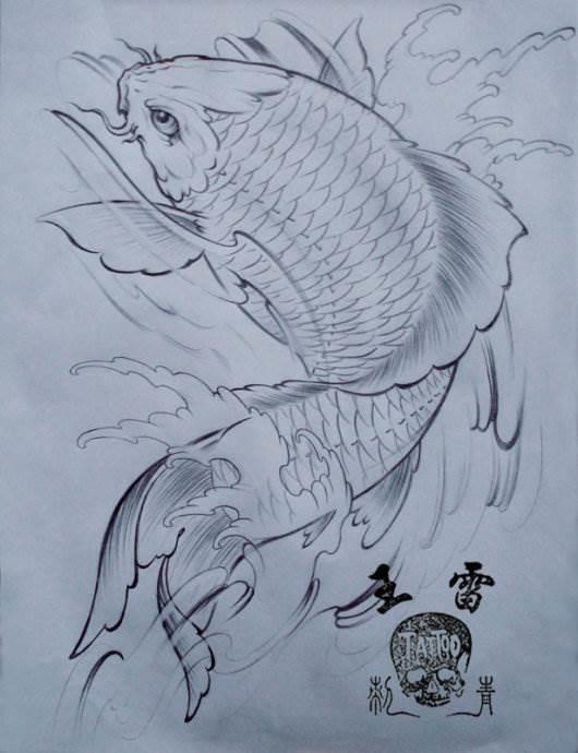 鲤鱼简笔画 鲤鱼简笔画简单又漂亮