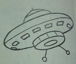 飞船简笔画 飞船简笔画彩色