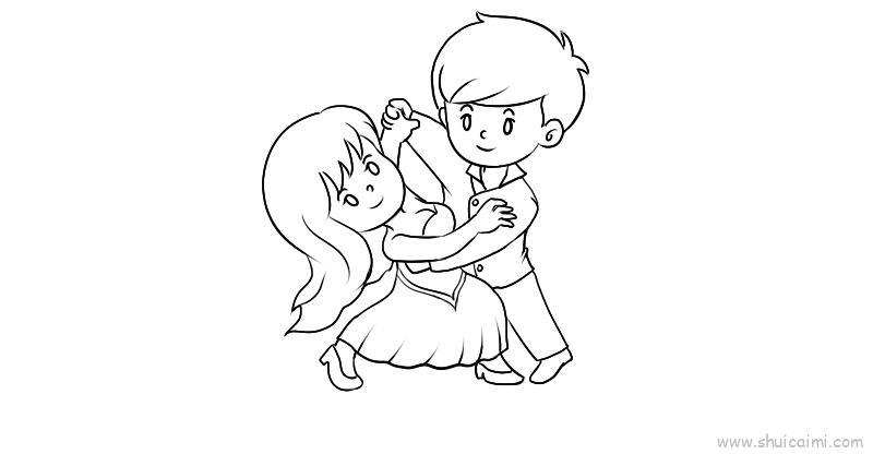 男女姿势图儿童画怎么画 男女姿势图简笔画步骤