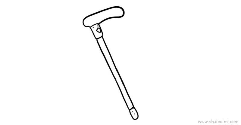 手杖儿童画怎么画 手杖简笔画顺序