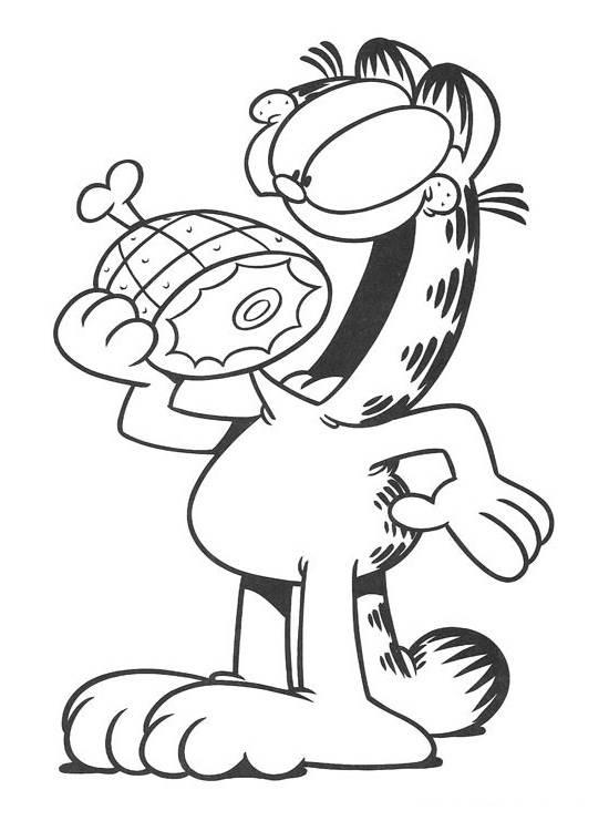 加菲猫简笔画图片大全 加菲猫简笔画图片大全带颜色