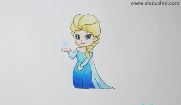 冰雪奇缘爱莎简笔画怎么画 冰雪奇缘爱莎简笔画画法