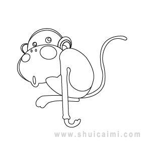 猴子彩色简笔画怎么画 猴子彩色简笔画画法