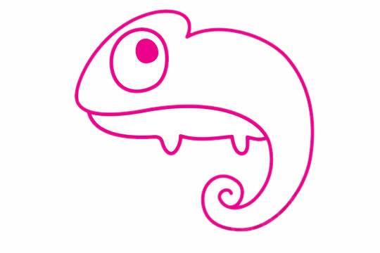 变色龙简笔画 变色龙简笔画彩色